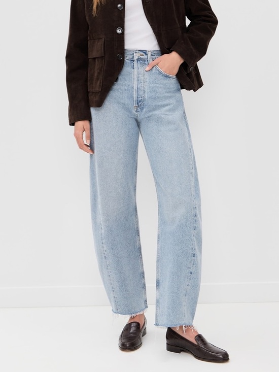 Agolde Denim - Agolde Luna High Rise Pieced Taper Jeans in Void